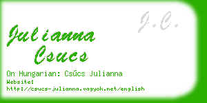 julianna csucs business card